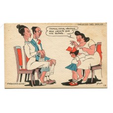 HUMORISTICA PRECOCIDAD DIBUJANTE BENZ ANTIGUA TARJETA POSTAL